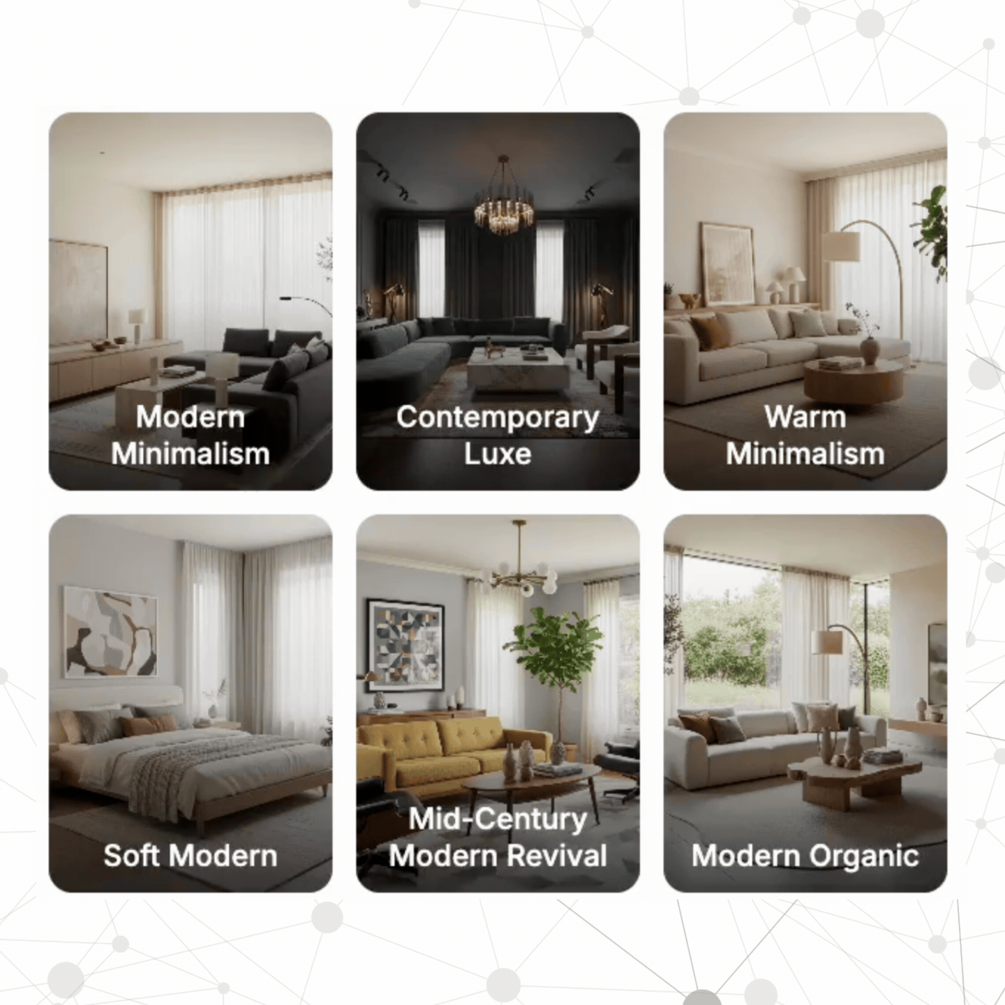 Kitchen style direction selection interface