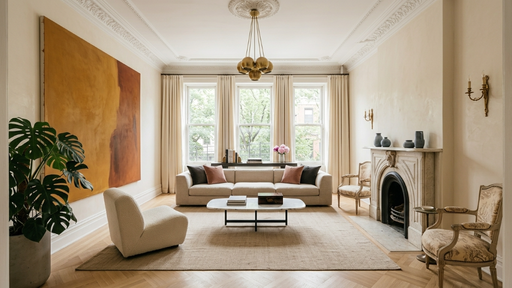 Herringbone floor interior